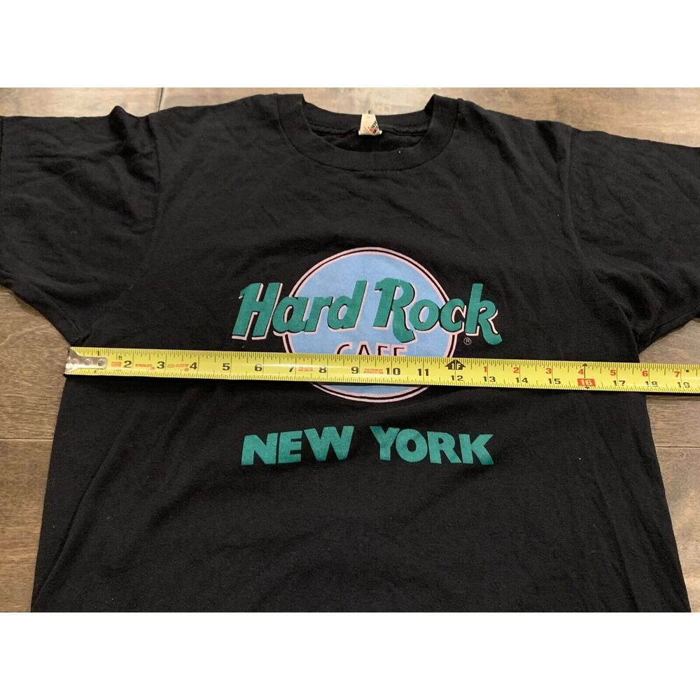 Vintage Screen Stars Hard Rock New York Black Short Sleeve T-shirt Size M MEDIUM - Picture 7 of 8